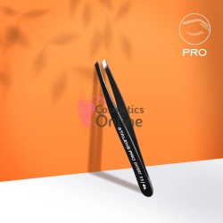 Penseta de sprancene cu pat de prindere, inclinata, neagra, Staleks TE-11/4b